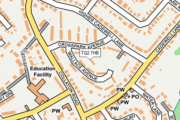 TQ2 7HB map - OS OpenMap – Local (Ordnance Survey)