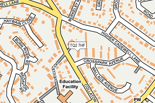 TQ2 7HF map - OS OpenMap – Local (Ordnance Survey)