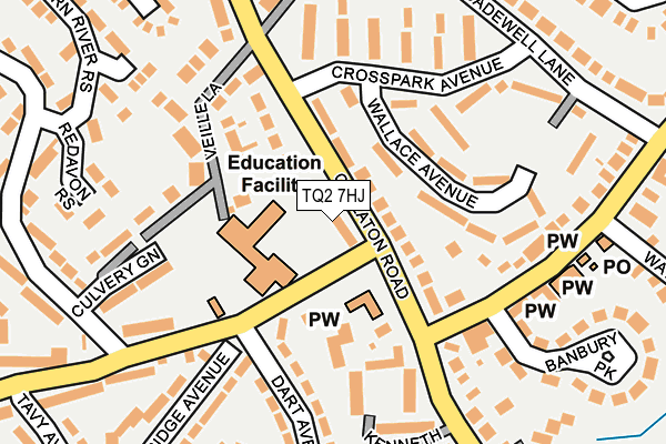 TQ2 7HJ map - OS OpenMap – Local (Ordnance Survey)