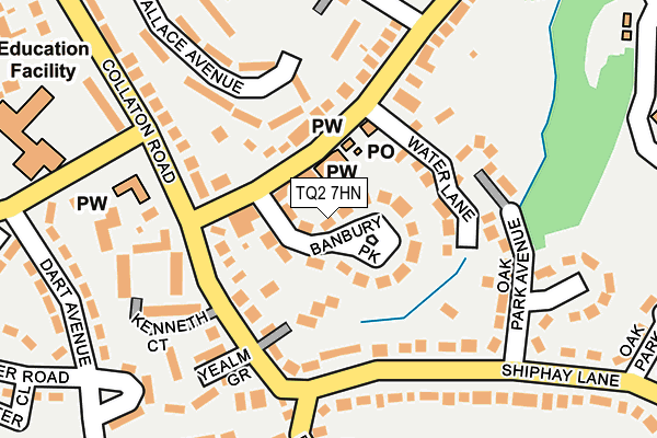 TQ2 7HN map - OS OpenMap – Local (Ordnance Survey)