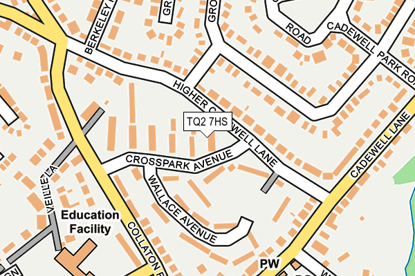 TQ2 7HS map - OS OpenMap – Local (Ordnance Survey)