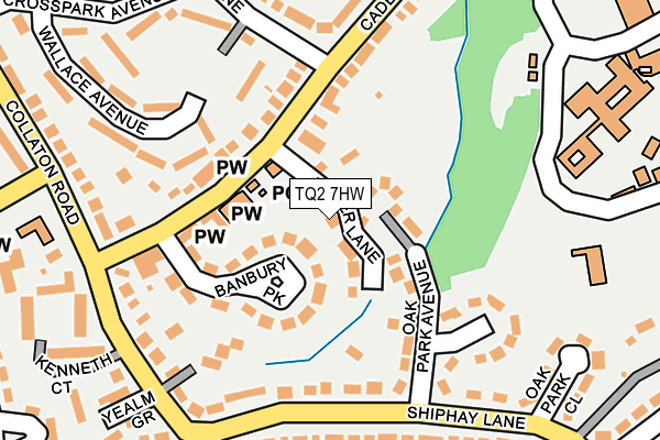TQ2 7HW map - OS OpenMap – Local (Ordnance Survey)