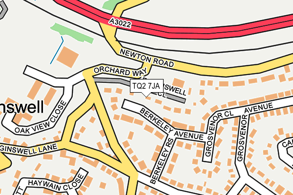 TQ2 7JA map - OS OpenMap – Local (Ordnance Survey)