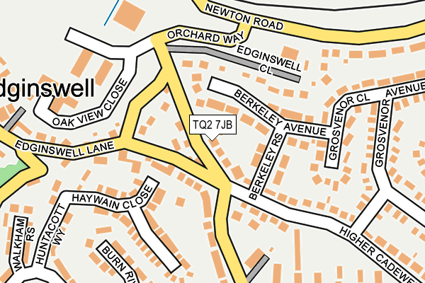 TQ2 7JB map - OS OpenMap – Local (Ordnance Survey)