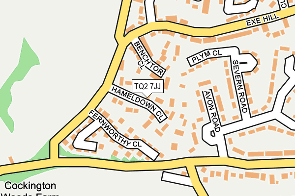 TQ2 7JJ map - OS OpenMap – Local (Ordnance Survey)