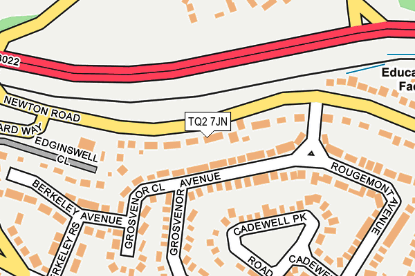 TQ2 7JN map - OS OpenMap – Local (Ordnance Survey)