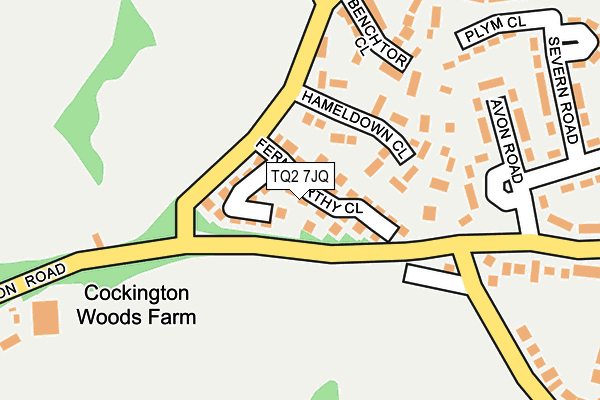 TQ2 7JQ map - OS OpenMap – Local (Ordnance Survey)
