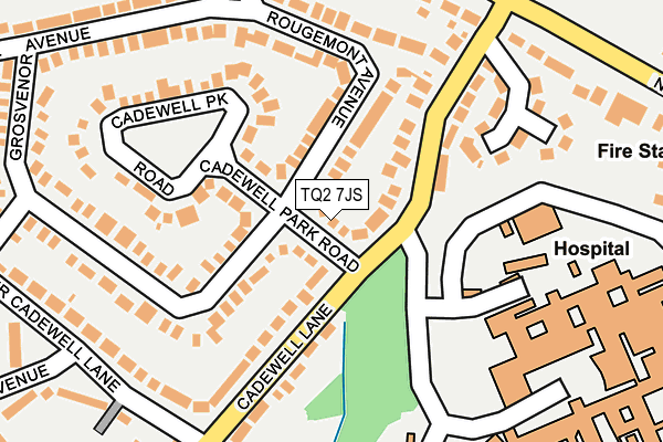 TQ2 7JS map - OS OpenMap – Local (Ordnance Survey)