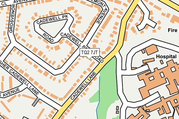 TQ2 7JT map - OS OpenMap – Local (Ordnance Survey)