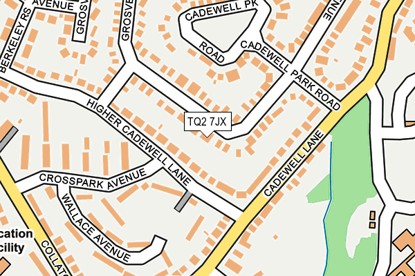 TQ2 7JX map - OS OpenMap – Local (Ordnance Survey)