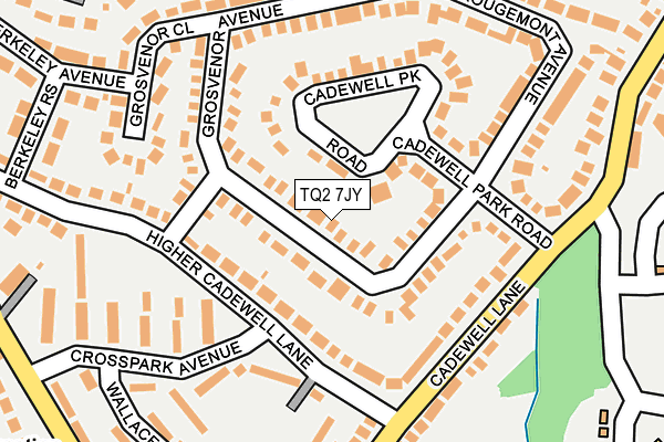 TQ2 7JY map - OS OpenMap – Local (Ordnance Survey)