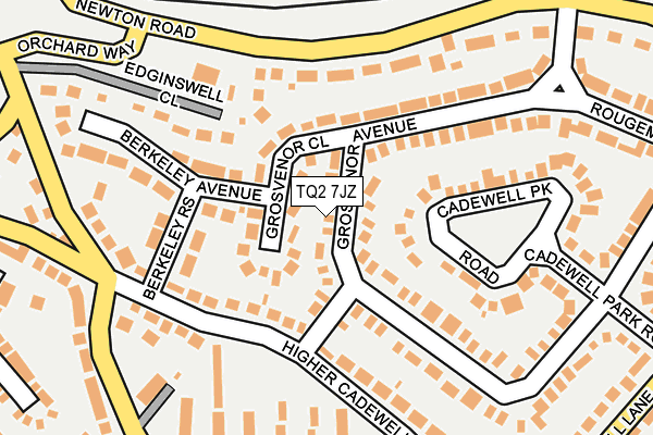 TQ2 7JZ map - OS OpenMap – Local (Ordnance Survey)