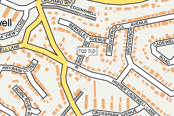 TQ2 7LD map - OS OpenMap – Local (Ordnance Survey)