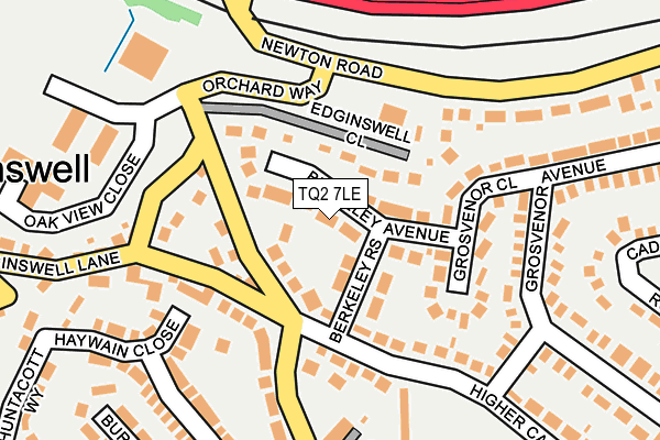 TQ2 7LE map - OS OpenMap – Local (Ordnance Survey)