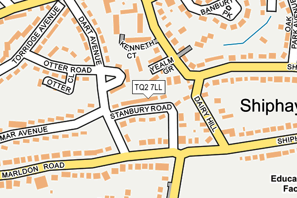 TQ2 7LL map - OS OpenMap – Local (Ordnance Survey)