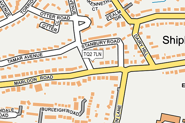 TQ2 7LN map - OS OpenMap – Local (Ordnance Survey)
