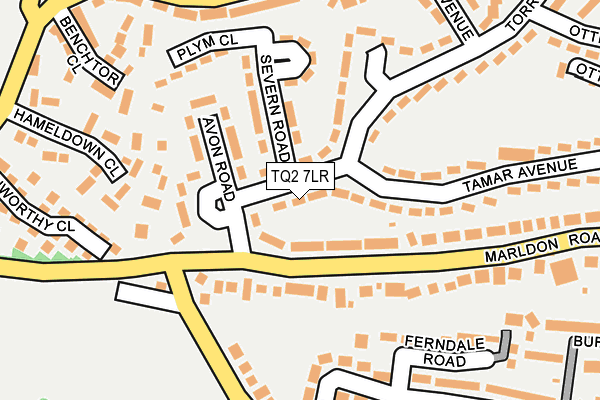 TQ2 7LR map - OS OpenMap – Local (Ordnance Survey)