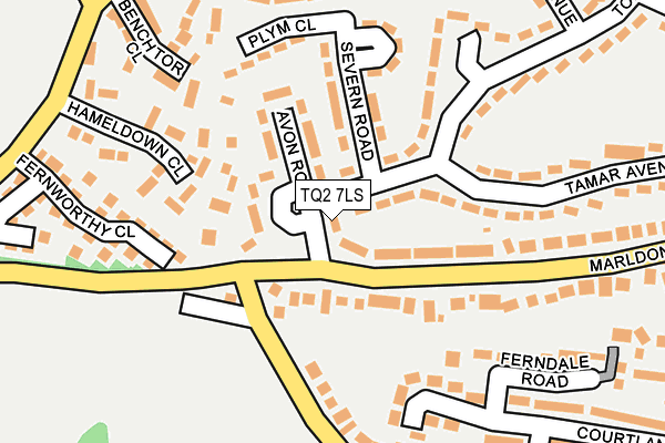 TQ2 7LS map - OS OpenMap – Local (Ordnance Survey)