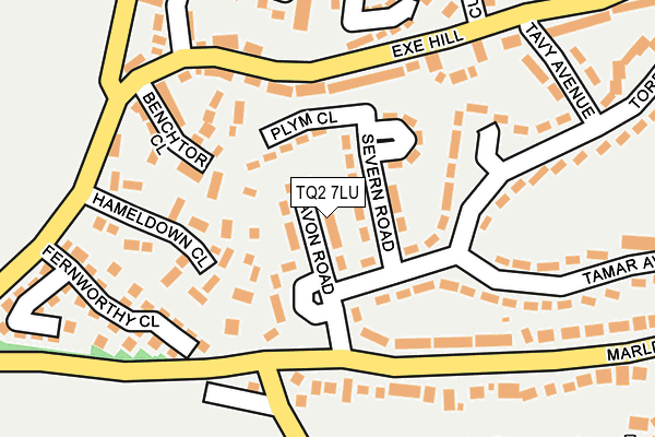 TQ2 7LU map - OS OpenMap – Local (Ordnance Survey)