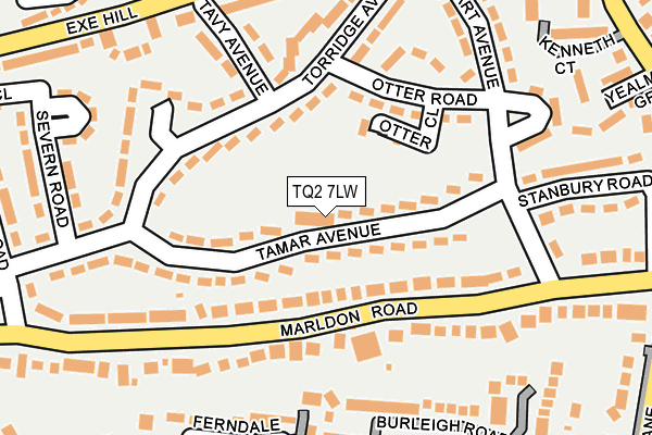 TQ2 7LW map - OS OpenMap – Local (Ordnance Survey)