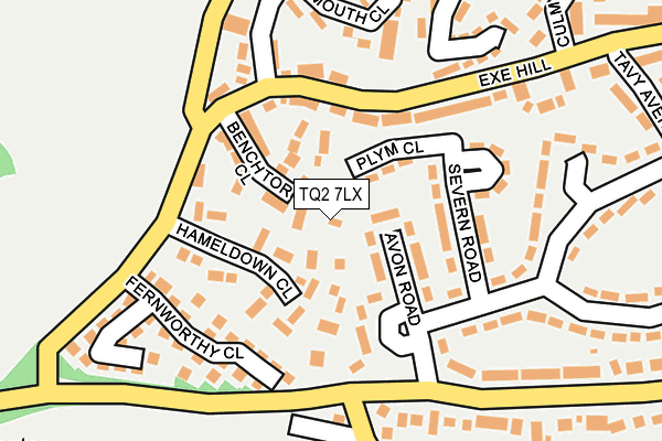 TQ2 7LX map - OS OpenMap – Local (Ordnance Survey)
