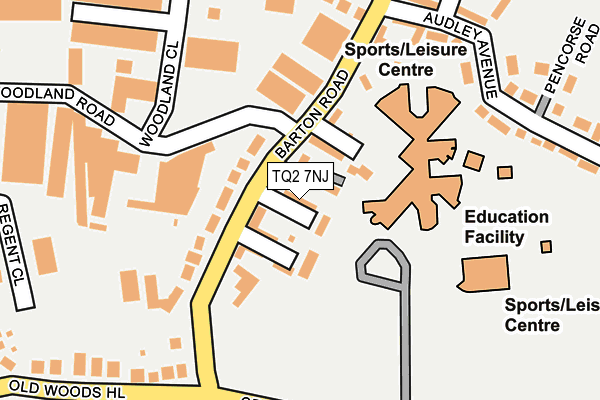 TQ2 7NJ map - OS OpenMap – Local (Ordnance Survey)