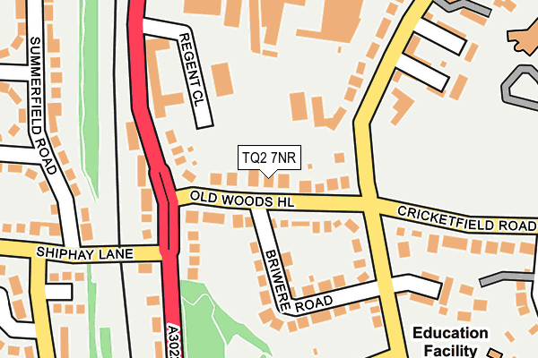 TQ2 7NR map - OS OpenMap – Local (Ordnance Survey)