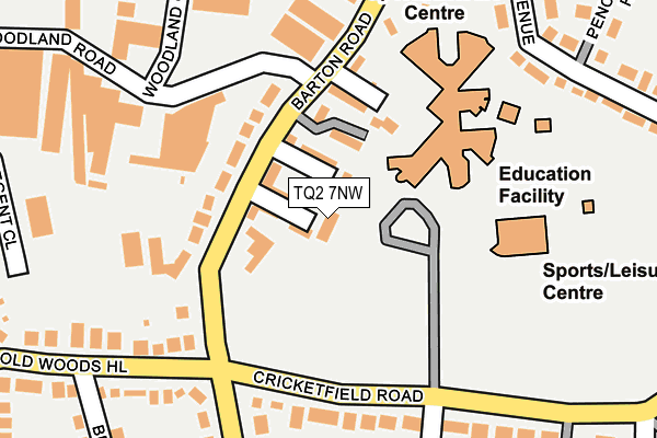 TQ2 7NW map - OS OpenMap – Local (Ordnance Survey)