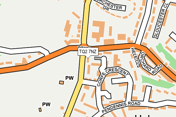 TQ2 7NZ map - OS OpenMap – Local (Ordnance Survey)