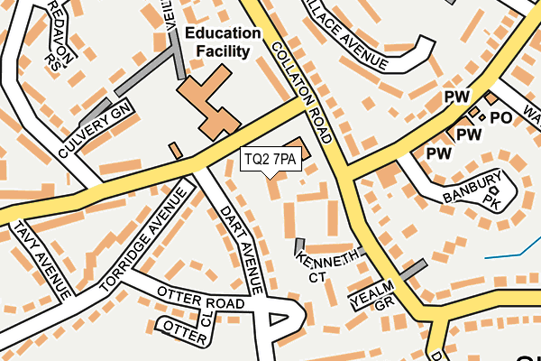 TQ2 7PA map - OS OpenMap – Local (Ordnance Survey)