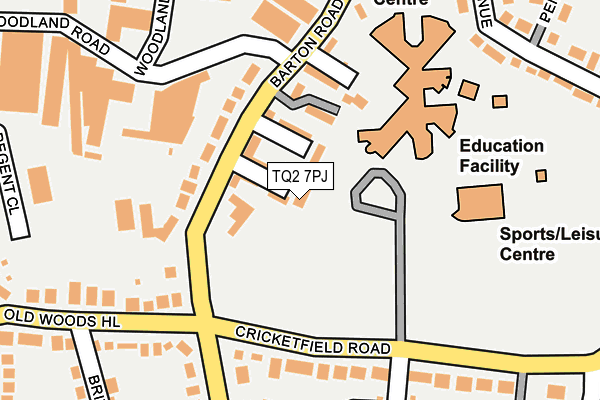 TQ2 7PJ map - OS OpenMap – Local (Ordnance Survey)