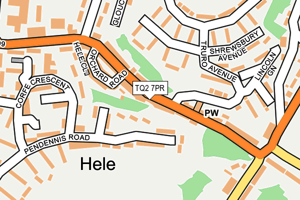TQ2 7PR map - OS OpenMap – Local (Ordnance Survey)