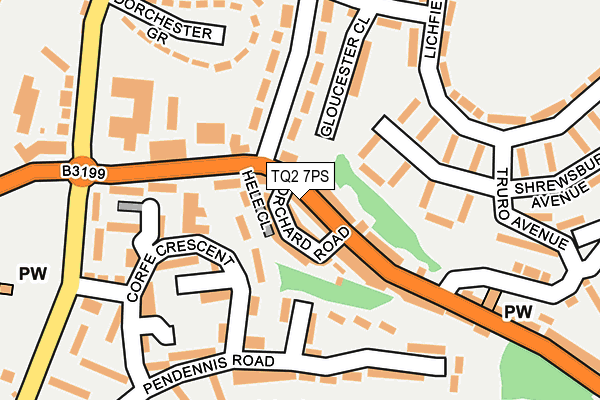 TQ2 7PS map - OS OpenMap – Local (Ordnance Survey)