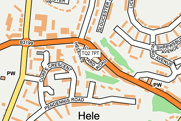 TQ2 7PT map - OS OpenMap – Local (Ordnance Survey)