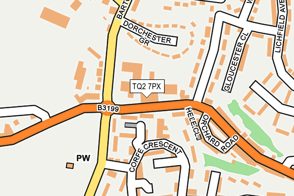 TQ2 7PX map - OS OpenMap – Local (Ordnance Survey)