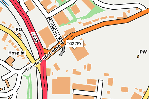 TQ2 7PY map - OS OpenMap – Local (Ordnance Survey)