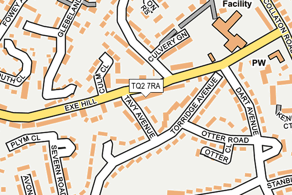 TQ2 7RA map - OS OpenMap – Local (Ordnance Survey)