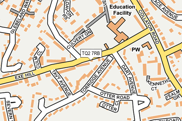 TQ2 7RB map - OS OpenMap – Local (Ordnance Survey)