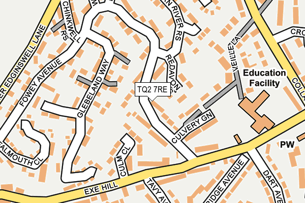TQ2 7RE map - OS OpenMap – Local (Ordnance Survey)