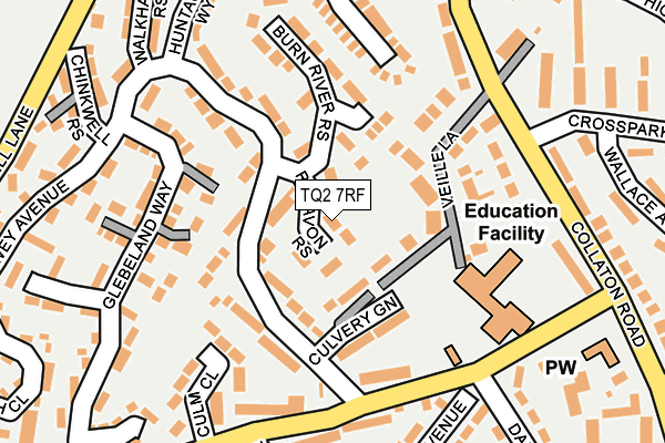 TQ2 7RF map - OS OpenMap – Local (Ordnance Survey)