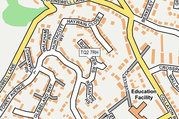TQ2 7RH map - OS OpenMap – Local (Ordnance Survey)