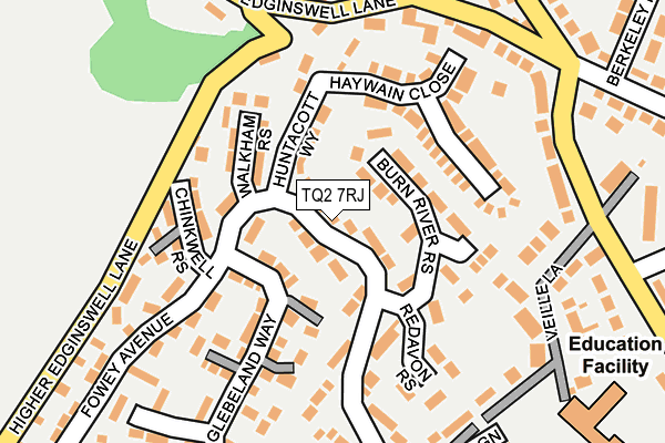 TQ2 7RJ map - OS OpenMap – Local (Ordnance Survey)