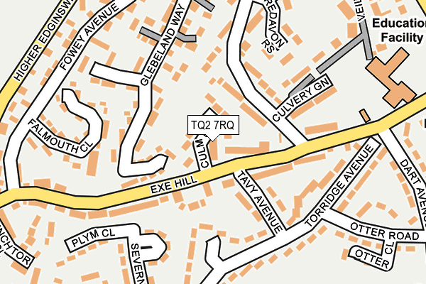 TQ2 7RQ map - OS OpenMap – Local (Ordnance Survey)