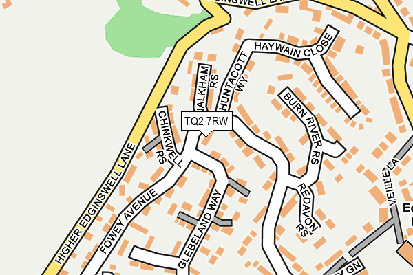 TQ2 7RW map - OS OpenMap – Local (Ordnance Survey)