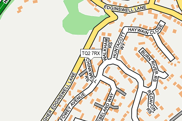 TQ2 7RX map - OS OpenMap – Local (Ordnance Survey)