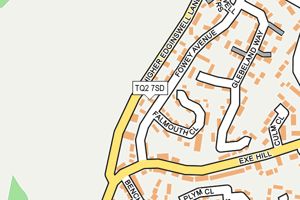TQ2 7SD map - OS OpenMap – Local (Ordnance Survey)