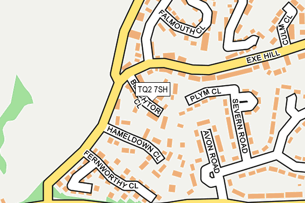TQ2 7SH map - OS OpenMap – Local (Ordnance Survey)
