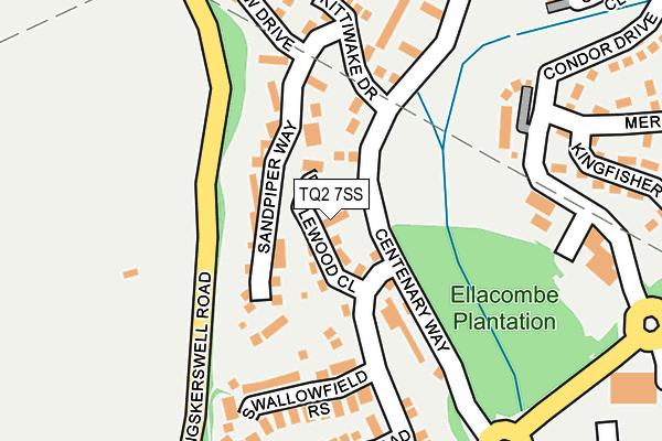 TQ2 7SS map - OS OpenMap – Local (Ordnance Survey)