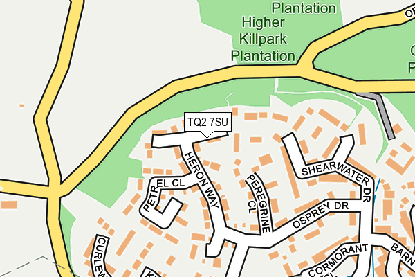 TQ2 7SU map - OS OpenMap – Local (Ordnance Survey)