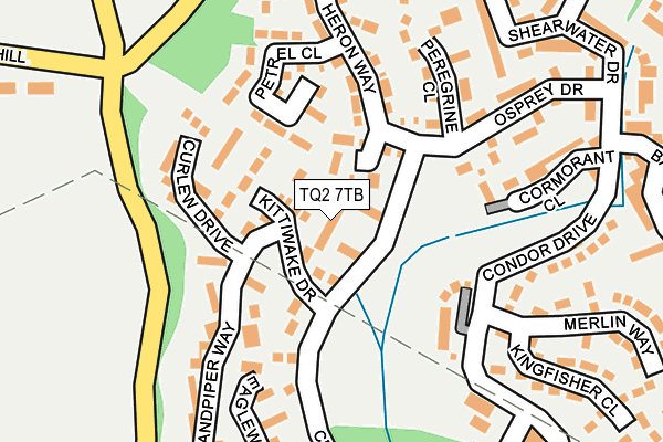 TQ2 7TB map - OS OpenMap – Local (Ordnance Survey)